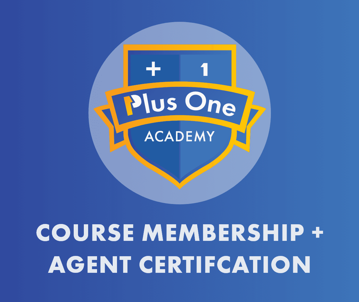 Yearly PlusOne Academy Course Membership + Agent Certification
